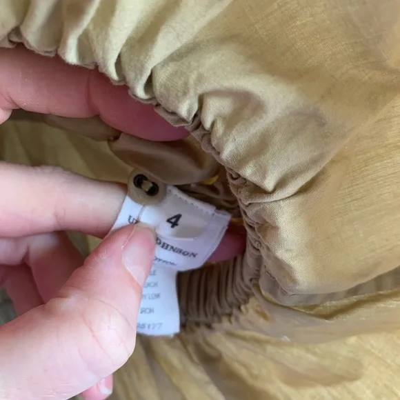 Ulla Johnson Tan Button-Up Minnie Peplum Blouse - Picture 8 of 12